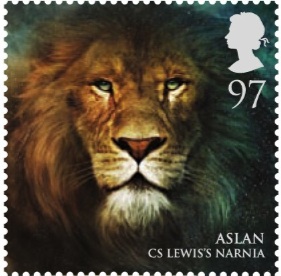 Aslan - CS Lewis Narnia Stamp.
