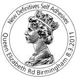 Birmingham postmark showing Machin head of Queen Elizabeth II.