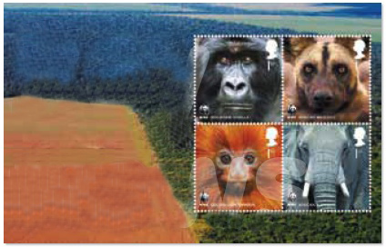 WWF prestige stamp book pane 4.