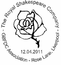 Postmark showing a rose.