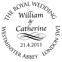 Royal Wedding postmark with text as below.