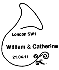 Royal Wedding postmark with text as below.