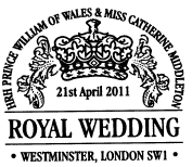 Royal Wedding postmark.