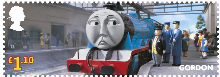 Stamp showing Gordon the big engine.