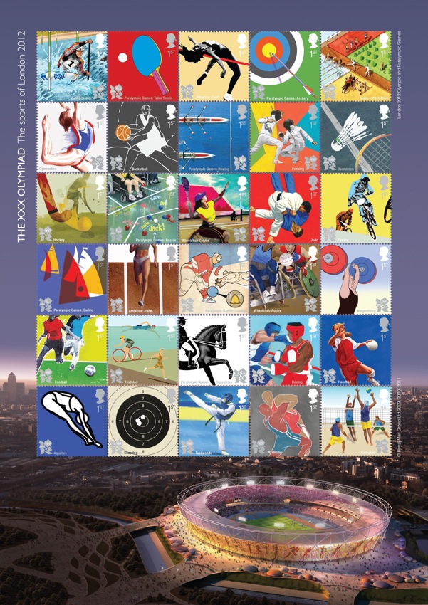Olympics/Paralympics Composite Sheet containing all 30 special stamps.