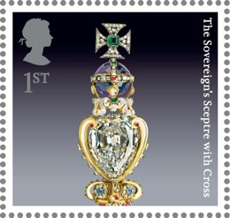 Crown Jewesl stamp - the sovereign's Sceptre