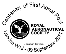 postmark illustrated logo of the Royal Aeronautical Society.