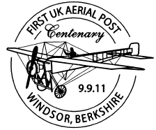 Postmark showing Bleriot XI monoplane.