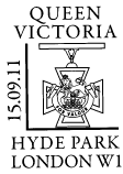 Postmark showing Victoria Cross (medal).