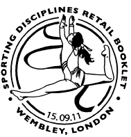 Postmark showing gymnast.