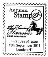 Stampex House of Hanover first day of issue postmark.