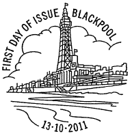 postmark showing Blackpool Tower.