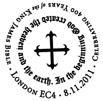 Postmark showing a cross.