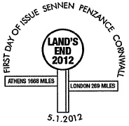 Official first day postmark for olympic definitive stamps.