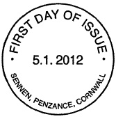 Official non-pictorial first day postmark for olympic definitive stamps.