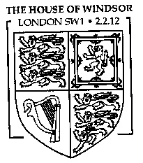 postmark showing House of Windsor coat of arms.