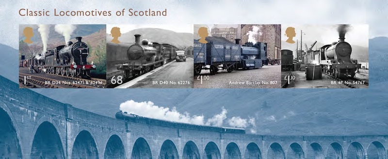Classic Locomotives of Scotland Miniature sheet.
