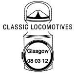 Postmark showing railway lantern.