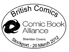 postmark with logo of the Comic Book Alliance.