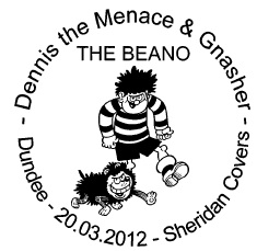 postmark illustrated with Dennis the Menace.