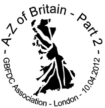 Postmark showing map of Great Britain.