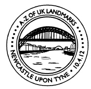 Postmark showing Neewcastle's yne Bridge.
