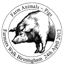 Postmark showing pig.