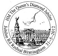 Postmark showing Buckingham Palace.