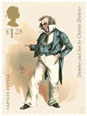 Charles Dickens Captain Cuttle Stamp.