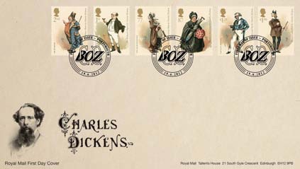 Dickens Bicentenary first day cover.