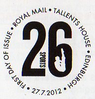 Official first day of issue Olympic postmark 26 Sports.