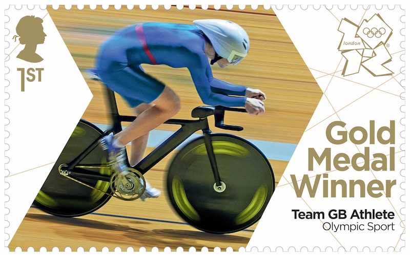 Olympic Gold Medal winner stamp.