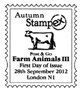 Stampex postmark for Cattle Faststamps.