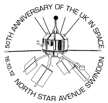 Postmark showing  space probe.