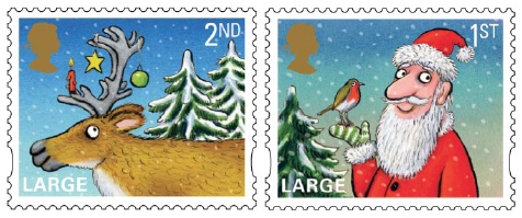 1st Large and 2nd Large Christmas stamps 2012.