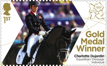 Gold medal stamp Equestrian individual dressage Charlotte Dujardin.