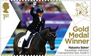 Gold Medal Stamp Natasha Baker Equestrian : Individual Championship Test - Grade II.