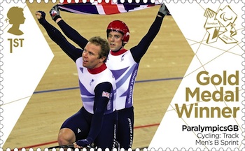Gold Medal Stamp Cycling - Track:  Men's Ind. B Sprint Anthony Kappes and Craig Maclean (pilot).