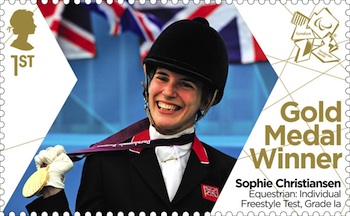 Gold Medal Stamp Equestrian : Ind. Freestyle Test Grade 1a Sophie  Christiansen.
