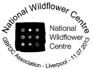 Postmark showing logo of National Wildflower Centre.