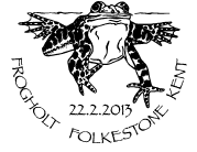 Postmark showing a frog.