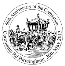 Postmark showing State Coach used for Coronations.