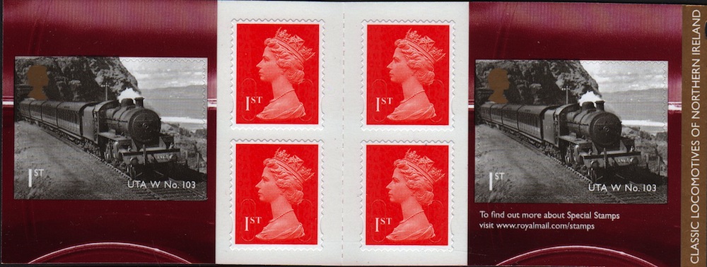 Northern Ireland retail stamp booklet.