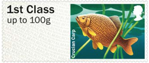 Faststamp showing a Crucian Carp