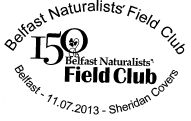 Postmark advertising Belfast Naturalists Field Club.