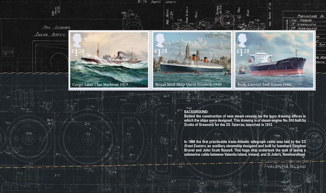Merchant Navy prestige stamp book pane 3.