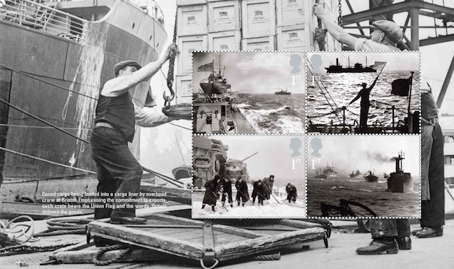 Merchant Navy prestige stamp book pane 4.