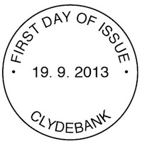 Non-pictorial first day postmark Clydebank.