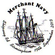 Postmark showing sailing ship.