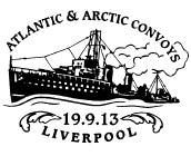 Postmark showing warship.